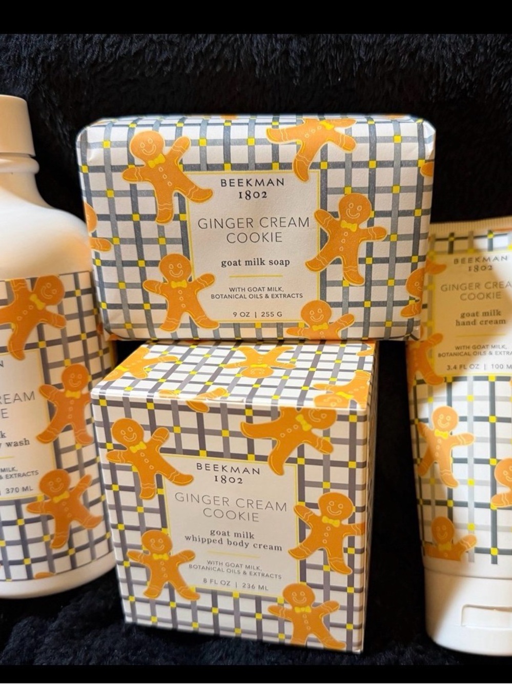 Beekman 1802 Ginger Cream Cookie Body Cream & Soap Set - Orange, White, Gray